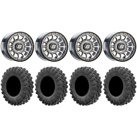 Sedona Sano Bdlk 15×7 Wheels Ct 30 MotoRavage Tires Can-Am Commander Maverick Renegade Outlander Defender