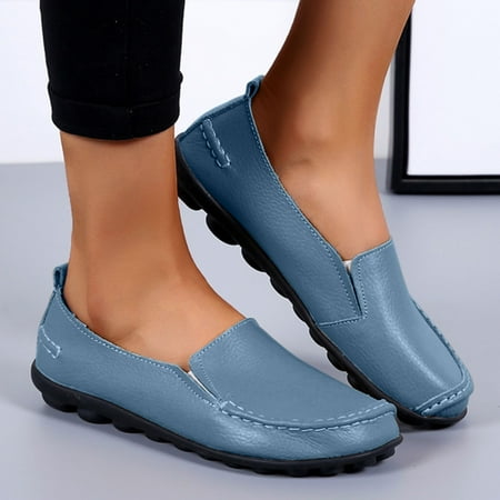 Daznico Womens Loafers Comfort Flats Shoes Womens Breathable Lace Up Shoes Flats Casual Shoes Size 8