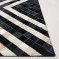 thumbnail image 3 of SAFAVIEH Studio Leather Ronnette Geometric Area Rug, Black/Ivory, 8' x 10', 3 of 8