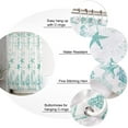 thumbnail image 4 of Coastal Shower Curtain for Bathroom Underwater World Marine Life Print Bath Curtain, Polyester Fabric Water-Repellent, 4 of 6
