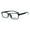 Shiny Black, variant on Classic 54mm Narrow Rectangular TR90 Plastic Optical Eyeglasses Frame Matte Black