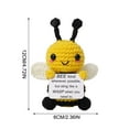 thumbnail image 3 of Japceit Mini Positive Message Stuffed Animal, Knitted Wool Plush Toy with Card, Cute Crochet Animal Doll for Gift, Collection, 3 of 5