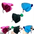 thumbnail image 6 of Adjustment Drawstring Ear Cover Fleece Dog Supplies Cold Protection Dog Headgear Puppy Caps Dog Bibs Pet Hat BLUE L, 6 of 8