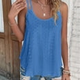 thumbnail image 4 of Aricy Tank Top for Women Mesh Eyelet Flowy Spaghetti Strap Camisole Sleeveless Scoop Neck Blouse Casual Summer Dressy Flowy Tops, 4 of 4