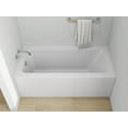 thumbnail image 2 of Vanity Art Acrylic Alcove Bathtub with 3 Side Tiling Flange, 60 x 30 inches Plain Bottom Surface 118-Degree Backrest Shower Tub, Reinforced Fiberglass Left Drain Soaking Tub, 2 of 8