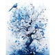 thumbnail image 1 of Pintura de diamante 5D DIY, kit de árbol de flores con taladro redondo completo, decoración del hogar, 40x50cm, azul, 1 of 9
