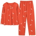 thumbnail image 1 of REDHOTYPE Pyjama Floral Fantaisie Mode Femme Printemps Automne Maman Manches Longues Coton Col Rond Ensemble Maison Grande Taille Automne, 1 of 2