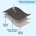 thumbnail image 4 of PETMAKER Dog Blanket - Sherpa Blanket for Bed, Couch, or Car (Charcoal), 4 of 9
