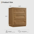 thumbnail image 3 of Nightstand with 3 Drawers, 21.7'' W x 15.8'' D Bedside Table for Bedroom,Living Room,Modern Storage Bedside Table for End Tables, Sofa, Oak Brown, 3 of 10