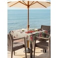 thumbnail image 2 of Outdoor Tablecloth with Umbrella Hole and Zipper, Red Christmas Square Table Cloth 60x60 Inch Waterproof Tablecloth, Truck Xmas Tree Snowflake Winter Vintage Picnic Table Cover for Patio Camping, 2 of 7