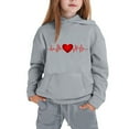 thumbnail image 4 of Avrntaa Boys Girls 2 Piece Sweat Set Casual Hoodie and Jogger Outfit Matching Baggy Tracksuit for Children 2-14Y, 4 of 6