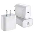 thumbnail image 1 of Cargador USB C de 20 W con suministro de energía para iPhone 16/15, paquete de 3, 1 of 7