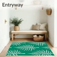 thumbnail image 3 of ODIKA 5'x7' Machine Washable Non-Slip Area Rug, Luxurious Winter Wonderland Fir Bathtub Spa Accessory High Traffic Rug, Green, 608546, 3 of 7
