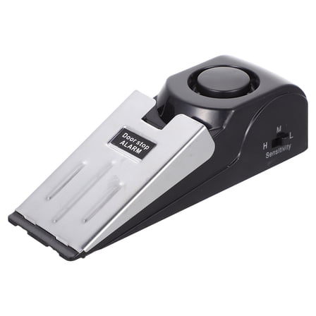 LULULION Door Stop Alarm Device Portable ABS Door Stopping Tool with Anti Skid Feature for Home Security