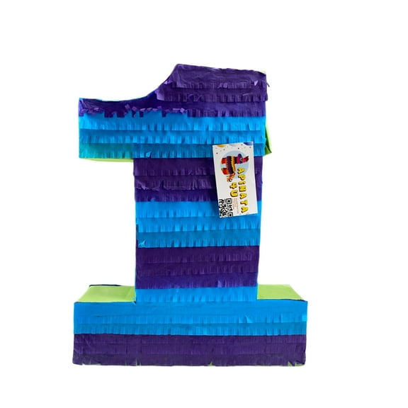 Number One Pinata 20" Tall Multicolored