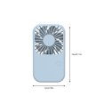 thumbnail image 2 of Bewildely Ventilador de aire de mano eléctrico Ajustable 4W Recargable Estudiante Deportes Ventiladores de refrigeración Regalo Soporte de teléfono de Electrodomésticos Blanco Bewildely HA060739-01B, 2 of 6