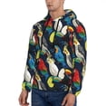thumbnail image 3 of Haiem Parrot Patterned Men's Hoodie with Kangaroo Pocket - Ideal Pullover Sweatshirt for Daily Wear, Travel, and Home-XX-Large, 3 of 7