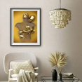 thumbnail image 2 of Póster de arte moderno, escultura de figura de metal abstracta Lienzo, 3D Metal Figura Estatua Arte de Pared Decoración Sin Marco para Sala de Estar/Dormitorio/Oficina, 4060cm, 2 of 5