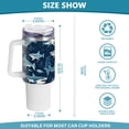 thumbnail image 3 of Sharks Leaves 40 oz Tumbler with Handle Insulated&nbsp;Travel Mug&nbsp;Lid Straw Leak Proof Steel Vacuum Water Bottles Glasses Fits in Car Cup Holder, 3 of 7