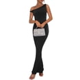 thumbnail image 4 of Vestido REORIA Maxi acanalado con un solo hombro para mujer, talla XS, 4 of 7