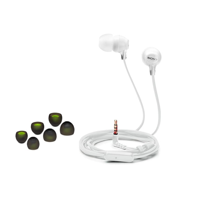 Auriculares Sony Fashion Color EX Series (Paquete de 50 - Blanco) con Puntas de Repuesto