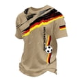 thumbnail image 6 of Soccer Cup 2026 Jersey for Men, Crew Neck Short Sleeve Deutschland Brushstroke Graphic Tee with Waffle Knit Texture - Moisture-Wicking Athletic Top for Match Day & Gym Khaki XXXL, 6 of 7
