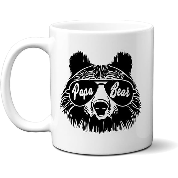 Papa Bear Coffee Mug Fathers Day Mug for Dad, Dad Coffee Mug Ceramic Coffee Mug for Men Father's Day