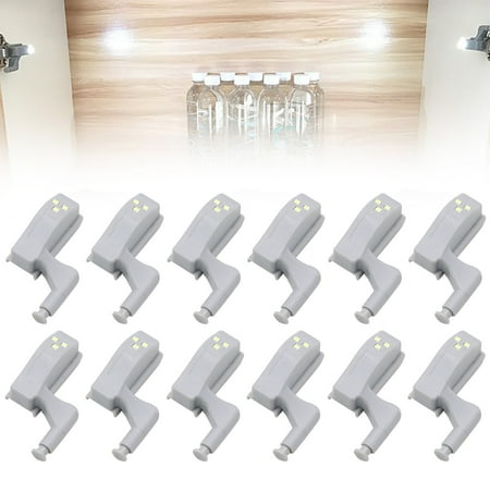 

GZQJFMY Led Light Led Light Panel Light Led Light Sensor Light Nightlight Closet Cabinet Kitchen Living Room Bedroom (12Pcs without Battery)