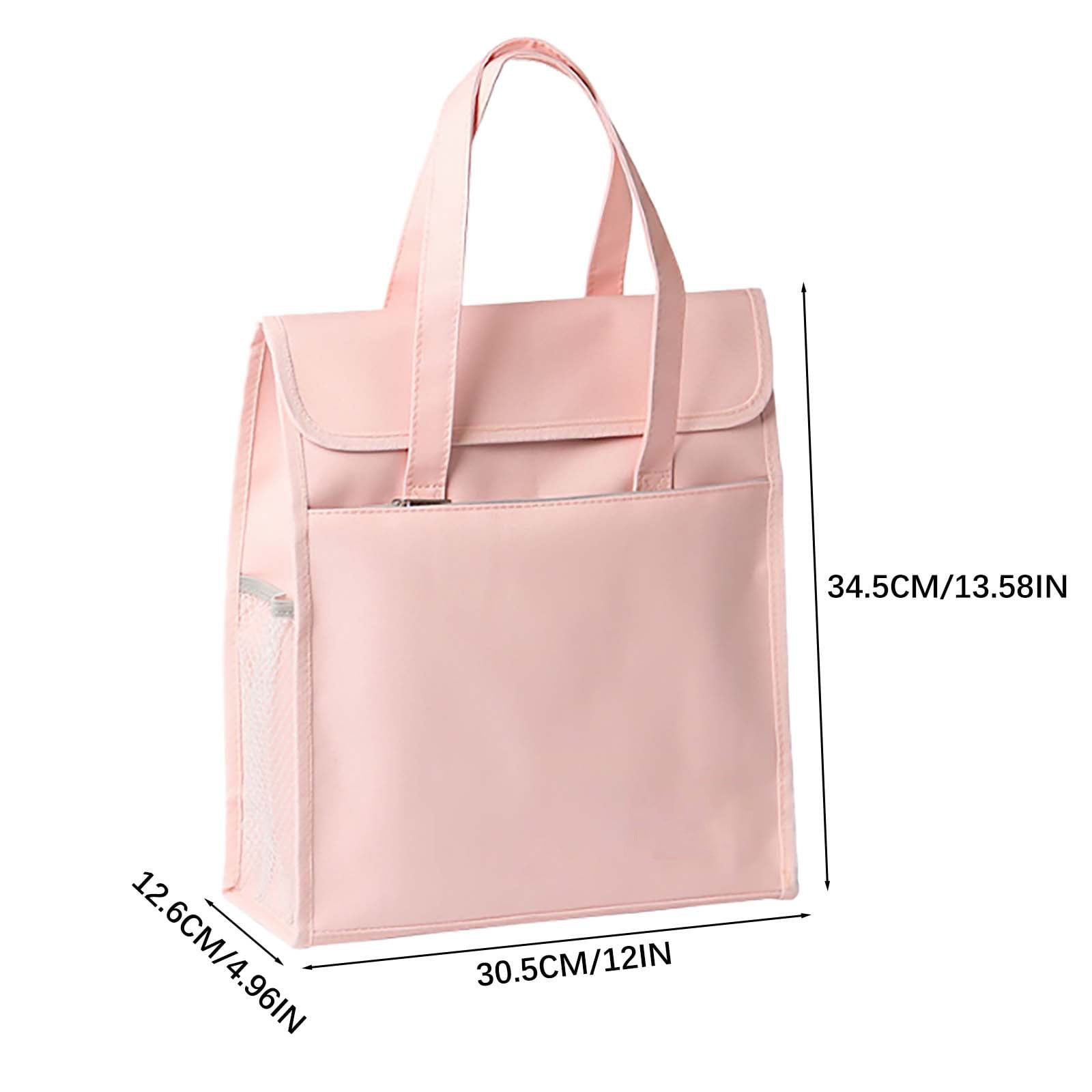 WMGHA File Folder Tote Bag with Handle,Portable Document Organizer Box for Letter Size File Folder,Hanging Filing Box Desktop File Folder Document Storage Organizer with Pockets for Home Office