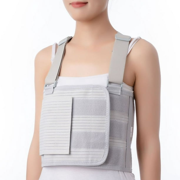 Chest Support Brace, Rib Brace Breathable Adjustable Shoulder Straps Reduce  Pain Hook Loop For Broken Ribs For Thoracic Fractures 