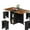 55" Brown, variant on UFORIC 5 Pcs Folding Dining Table Set with 4 Chairs, 55'' Drop Leaf, Storage Racks, Wheels, Brown