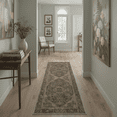 thumbnail image 4 of GENIMO 5'x7' Area Rug for Living Room, Machine Washable Non Slip Low Pile Rug for Bedroom Dining Room, Distressed Persian Diamond, Dusty Taupe, 4 of 6