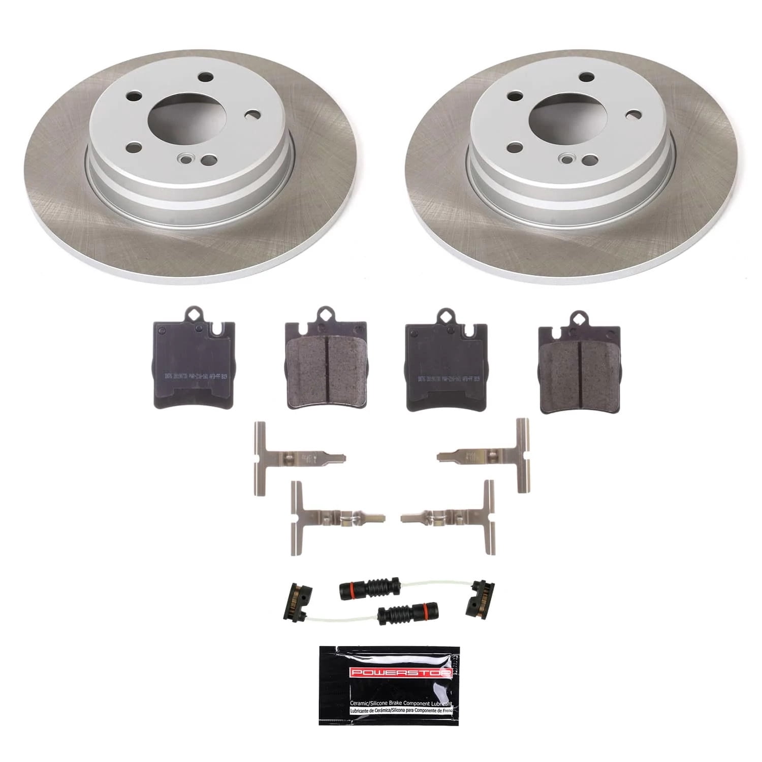 PowerStop Rear Semi-Coated Rotor and Low-Dust Ceramic Brake Pad Kit SC627