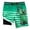 Green stripes, variant on Minecraft Creeper Big Boys UPF 50+ Compression Swim Trunks Green Stripes 10-12