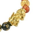 thumbnail image 4 of Feng Shui Wealth Bracelet for Men Women, Colorful  Beads Stretchable Good Luck Bracelet  Gold Plated Dragon Jewelry Lucky Women 6.50" Birthday Christmas Gifts, 4 of 5