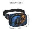 thumbnail image 4 of Fotbe Starry Night Charging Dinosaur Cangurera Cuadrada con Estampado de Doble Capa, Bolsa de Cintura Ajustable Mini para Hombres y Mujeres, 4 of 9