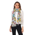 thumbnail image 2 of FORMRS Womens Scarf Winter Soft Long Big Warm Shawls Wrap Tassel Scarves, Colorful Stars, 2 of 9