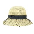 thumbnail image 1 of Sombrero de malla con lunares de 56-58 cm de circunferencia para el sol, sombrero de paja para playa con protección solar para verano para mujer, 1 of 5