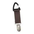 thumbnail image 3 of 2x Clip para sombrero gratis Clip para sombrero de de para bolso equipaje al aire libre marrón oscuro 2 piezas, 3 of 8