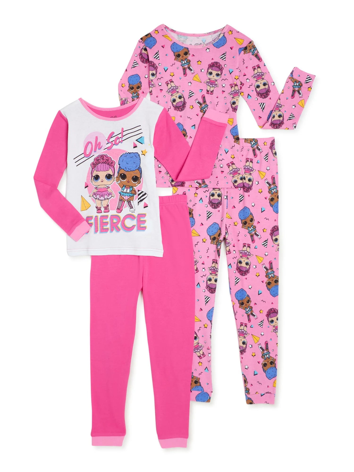 LOL Surprise MULTI Little Girl's Pajamas, 4 Piece Set, US 6