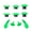 Green, variant on Controller Analog Joystick Buttons Metal Thumbsticks Back Paddles for Game Controller Gaming Accessory