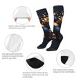 thumbnail image 3 of Balery Elegant Golden Blue Ornaments Calcetines novedosos Calcetines deportivos Calcetines hasta la rodilla Calcetines de algodón Calcetines originales y geniales, 3 of 6
