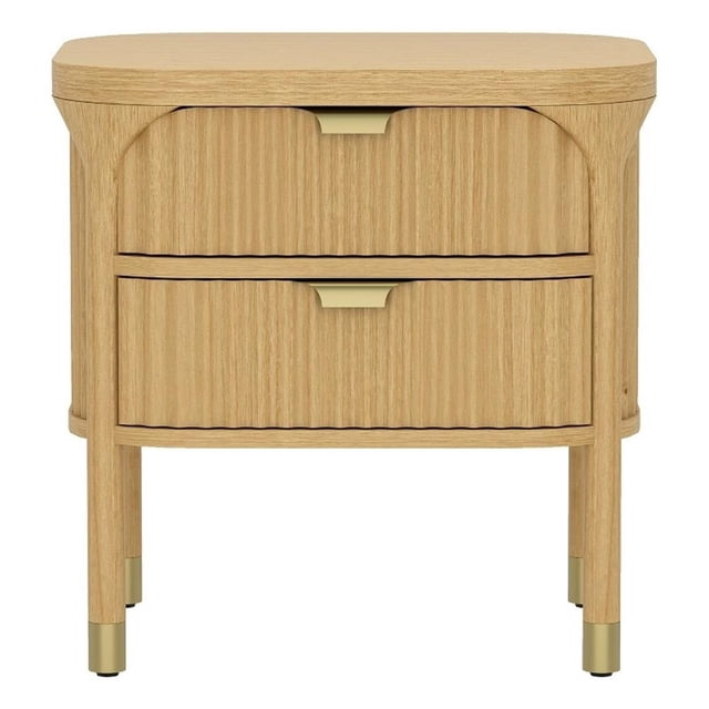 Park Contemporary 24" Nightstand in Natural (2-Drawer)