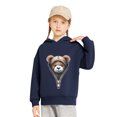 thumbnail image 4 of JSGEK Hoodie for Kids Cute Print Long Sleeve Soft Comfortable Fabric Casual Sweatshirt Perfect Gift for Birthdays Daily Leisure Thanksgiving Christmas Blue 2 Years, 4 of 6