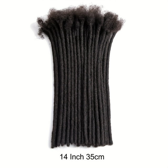 FNNMNNR 4-18 Inch 0.6cm Width 100% Human Hair Dreadlock Extensions Men/Women Full Handmade Permanent Loc Extensiosn Human Hair