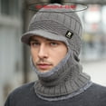 thumbnail image 5 of Men's Winter Brimless Beanie with Integrated Neck Warmer and Fleece Lining, Polyester Fiber, Fashionable Style, Hand Wash or Dry Clean, Fashionable Personality Style, 5 of 9