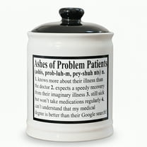 Cottage Creek Ceramic White Ashes of Problem Employees Piggy Bank for Adults, Doctor and Nurses Theme