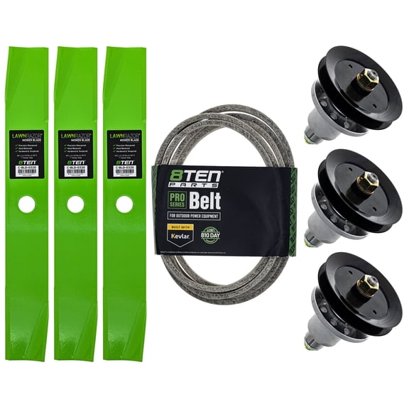 8TEN Blade Spindle Belt Kit for Exmark 103-9077 103-6390-S 52-inch Deck MK1010003