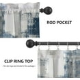 thumbnail image 3 of Blue Kitchen Curtain Valance and Tiers, 3Pcs Abstract Art Valance Set Grey Rod Pocket Curtain for Kitchen Window Modern Unique Patterns, 3 of 6