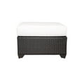 thumbnail image 2 of TK Classic Barbados Wicker Patio Square Ottoman in White, 2 of 6